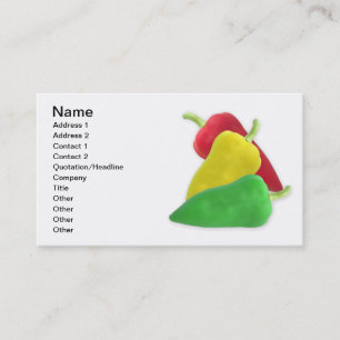 Carte De Visite Trois poivrons