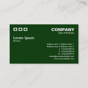 Carte De Visite Trois rectangles - Vert foncé (003300)