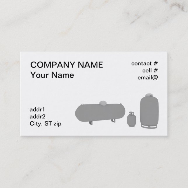 Carte De Visite trois réservoirs de propane (Devant)