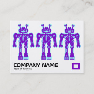Carte De Visite Trois robots violets et bleus