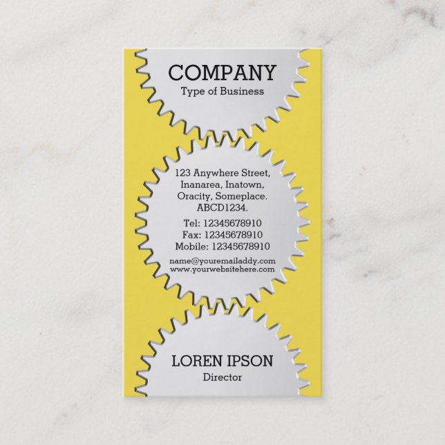 Carte De Visite Trois roulettes à roulettes - #F5DD4B | jaune (Devant)