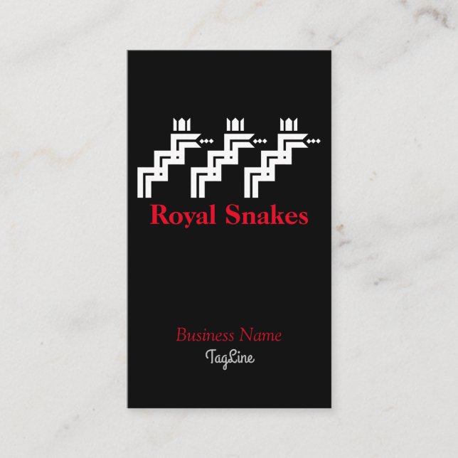 Carte De Visite Trois serpents royaux (Devant)
