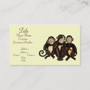Carte De Visite Trois singes sages