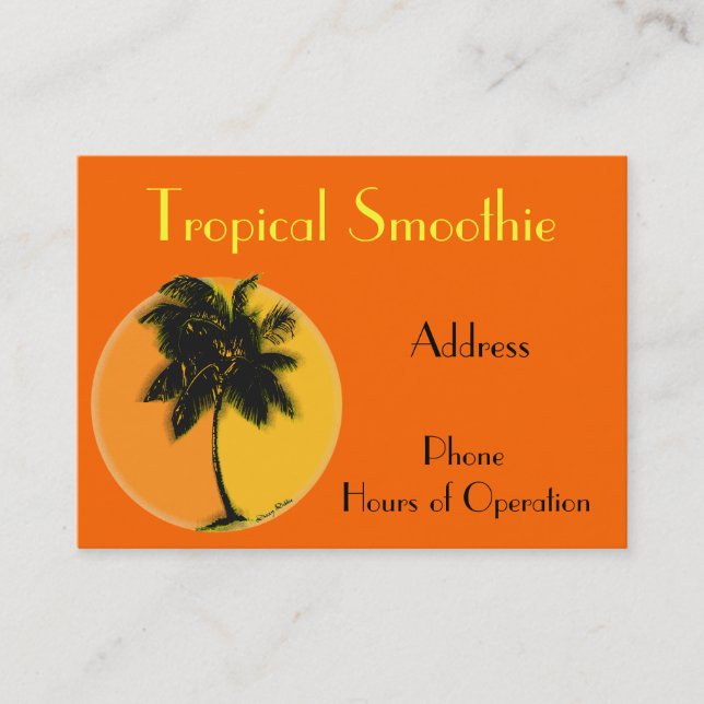 Carte de visite tropical (Devant)
