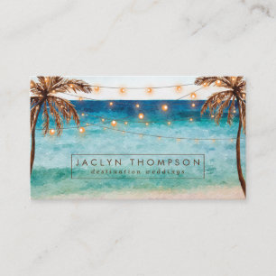 carte de visite tropical de destinations de plage