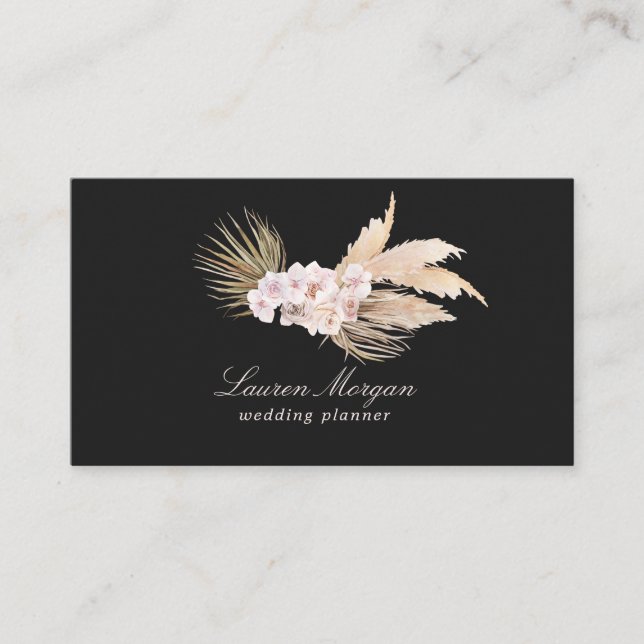 carte de visite tropical élégant floral minimalist (Devant)