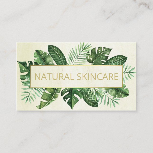 Carte De Visite Tropical Moderne Sur Le Soap Biologique Beige Soap (Devant)