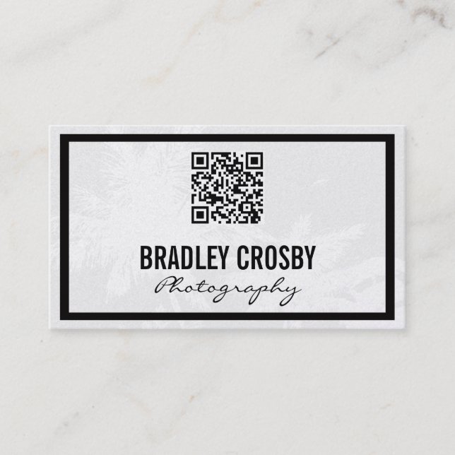 Carte De Visite Tropical | Variation | Code QR (Devant)