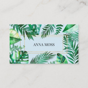 Carte de visite tropicale moderne