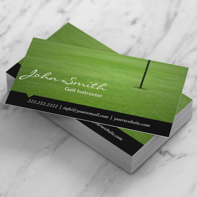 Carte De Visite Trou d'instructeur de golf en un professionnel (Créateur téléchargé)