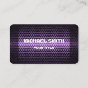 Carte De Visite Trou métallique en acier inoxydable violet