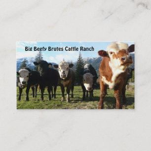 Carte De Visite Troupeau de bovins à la ferme de pays