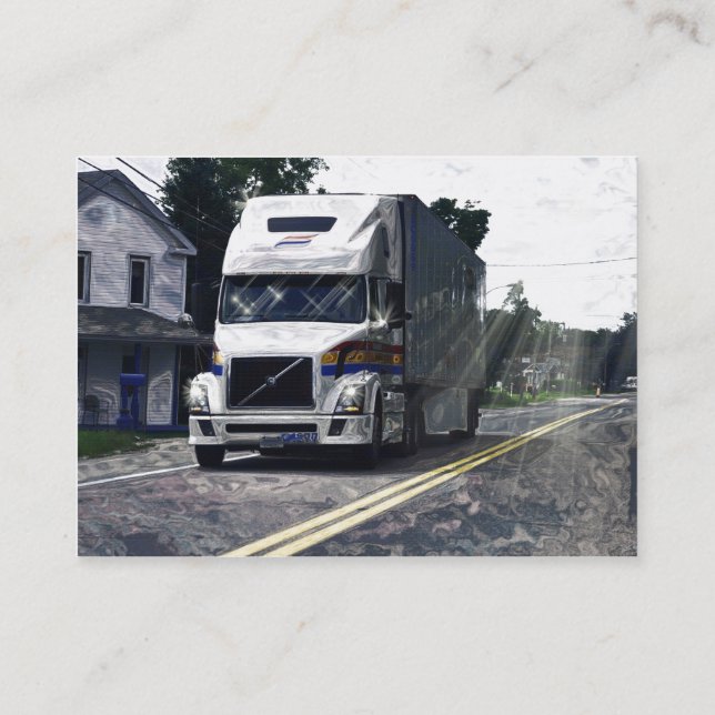 Carte De Visite Truckers Compagnie de transport lourd Biz Card (Dos)