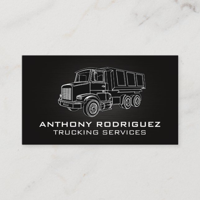 Carte De Visite Trucking Services Illustrations | Construction (Devant)