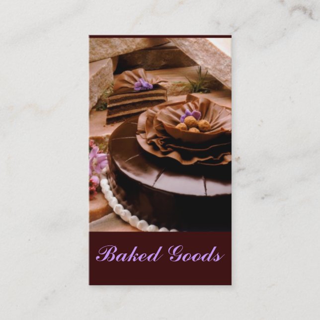 Carte De Visite Truffe de gâteau de Baker (Devant)