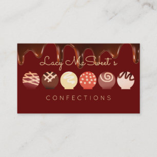 Carte De Visite Truffes chocolat confections de bonbons trempées