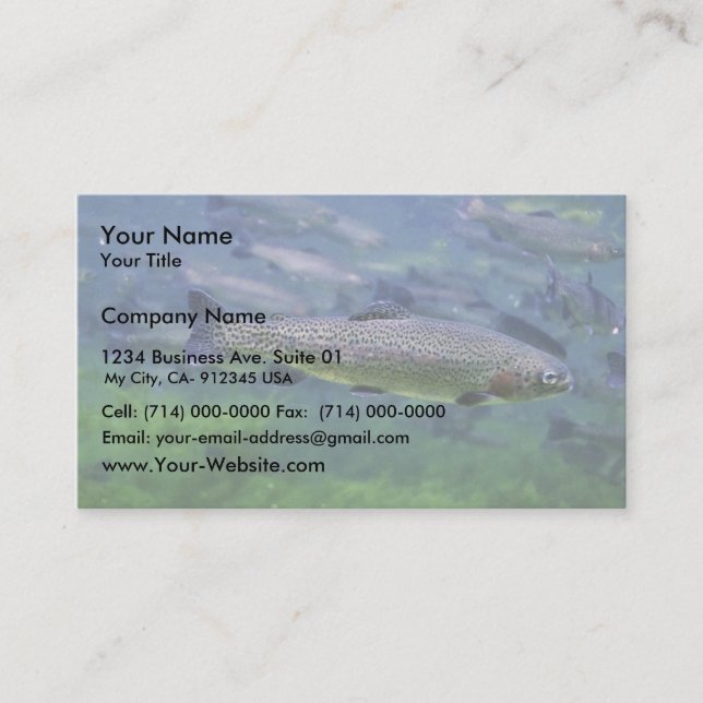 Carte De Visite Truite arc-en-ciel (Devant)