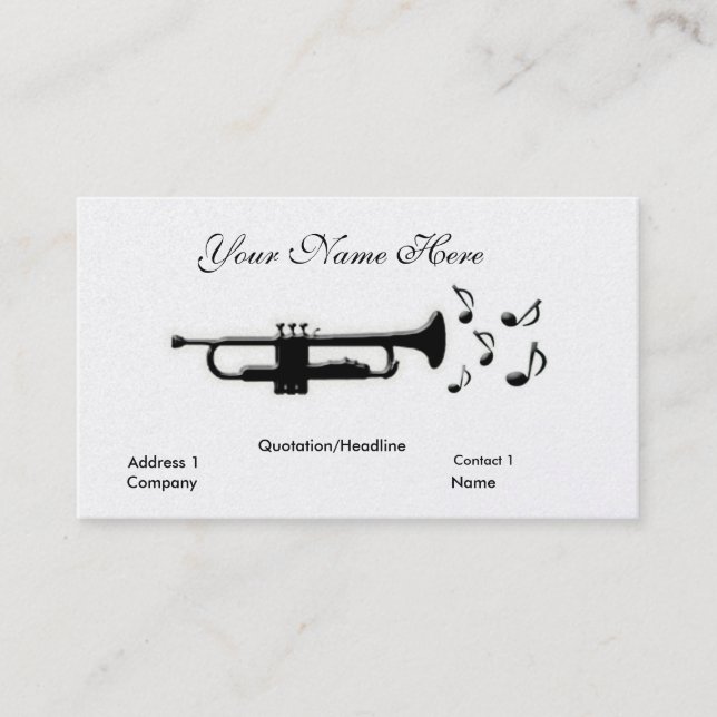Carte De Visite Trumpet (Devant)
