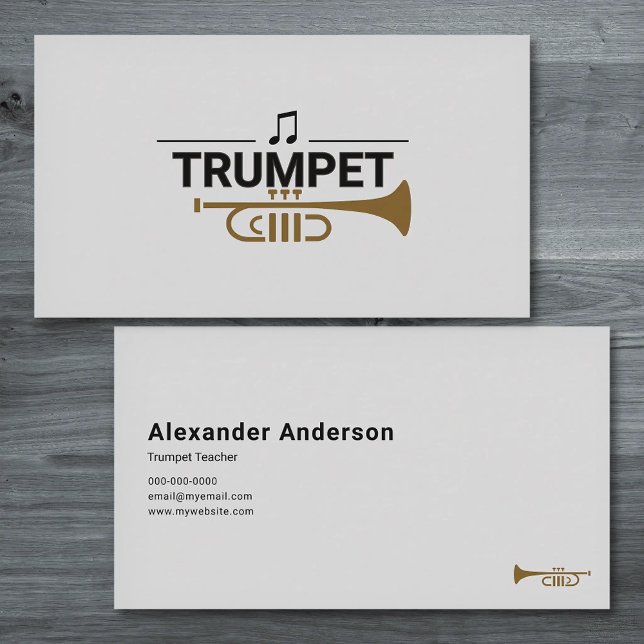 Carte De Visite Trumpet Teacher (Trumpet Teacher Business Card)