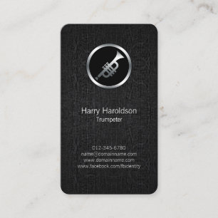 Carte De Visite Trumpeter Trumpet Icon Grunge BusinessCard