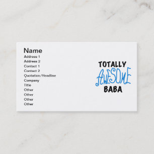 Carte De Visite Tshirts et cadeaux Baba absolument géniaux