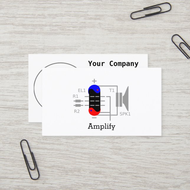 Carte De Visite Tube Amp (Devant/Arrière en situation)