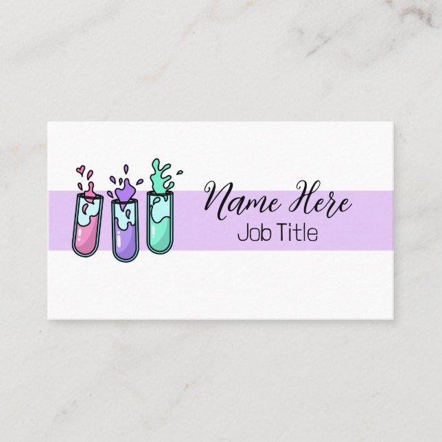 Carte De Visite Tubes de test de turbulence (Devant)