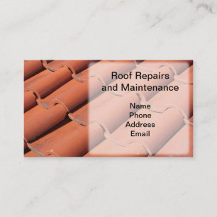 Carte De Visite Tuiles de toit rouges mises le feu par four