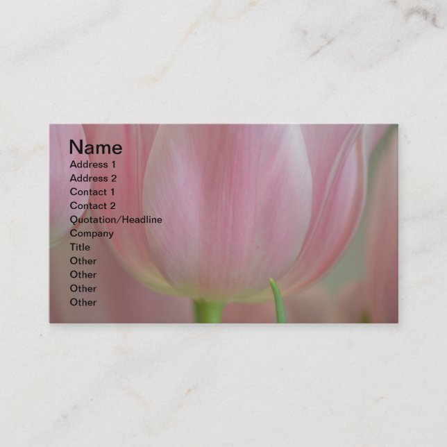 Carte De Visite Tulipes molles (Devant)