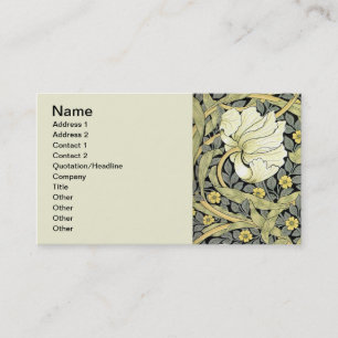 Carte De Visite Tulipes Pimpernel Art Botanique de William Morris