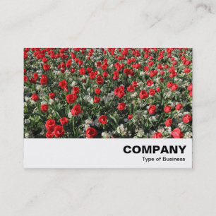 Carte De Visite Tulipes rouges et primeurs