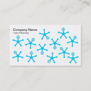 Carte De Visite Tumblers - Ciel bleu sur blanc
