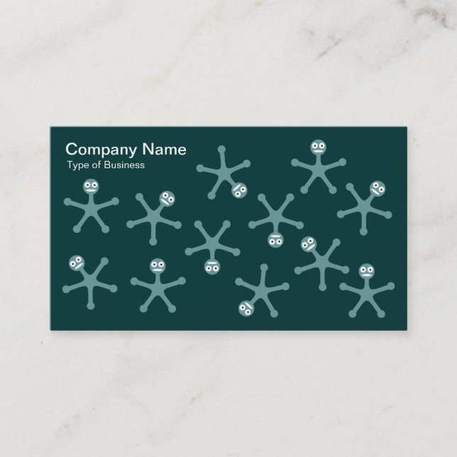 Carte De Visite Tumblers - Ocean Green sur Dk Green (Devant)