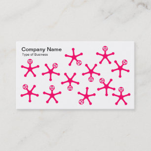 Carte De Visite Tumblers - Rouge néon sur blanc