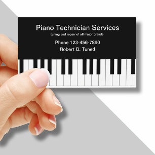 Carte De Visite Tuner De Piano Et Technicien