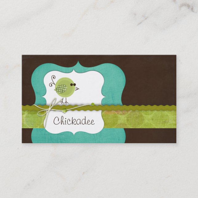 Carte de visite {turquoise} (Devant)