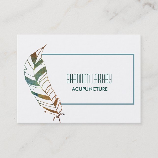 Carte de visite turquoise (Devant)