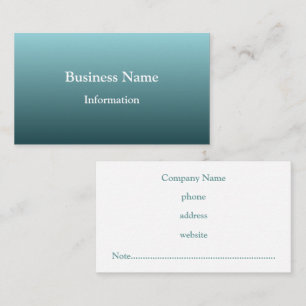 Carte de visite turquoise