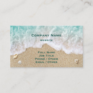 Carte de visite Turquoise Beach Waves & Sand