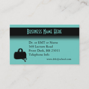 Carte De Visite Turquoise Bleu Médicale