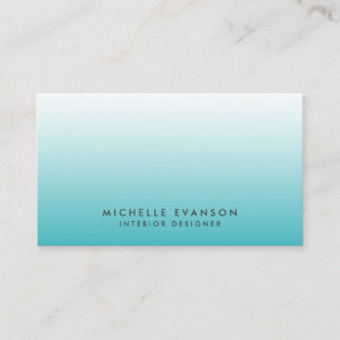Carte De Visite Turquoise Blue Gradient Creative Simple
