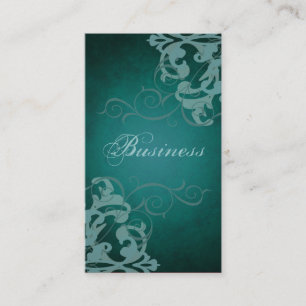 Carte de visite turquoise chic de Teal de rouleau