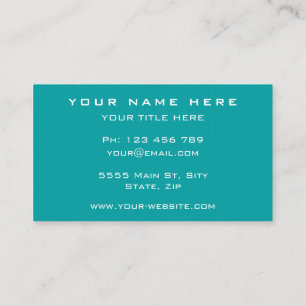 Carte de visite Turquoise - Choisir les couleurs e