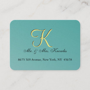 Carte De Visite Turquoise Green Fun Fun Mariage