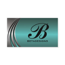 Turquoise gris argent métallique, monogramme accro