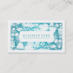 Carte De Visite Turquoise pointillée simple