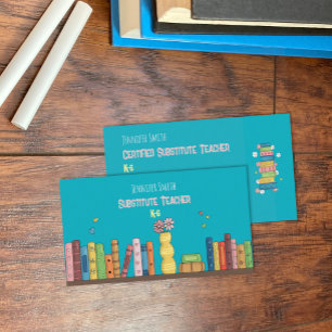 Carte de visite Turquoise pour les livres d'aquare