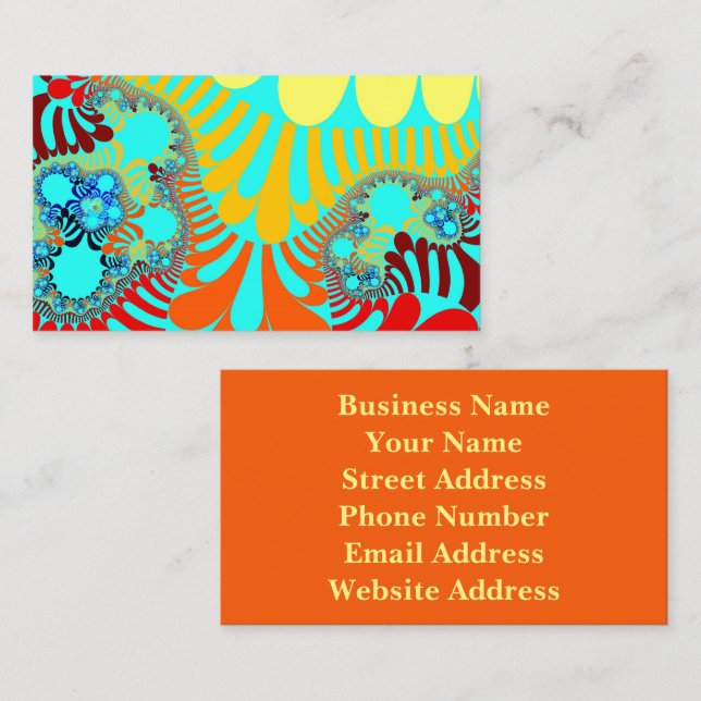 Carte De Visite Turquoise Rainbow Mod (Devant / Derrière)