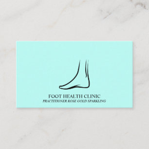Carte De Visite Turquoise Soins pieds simples Podiatrié Praticien 