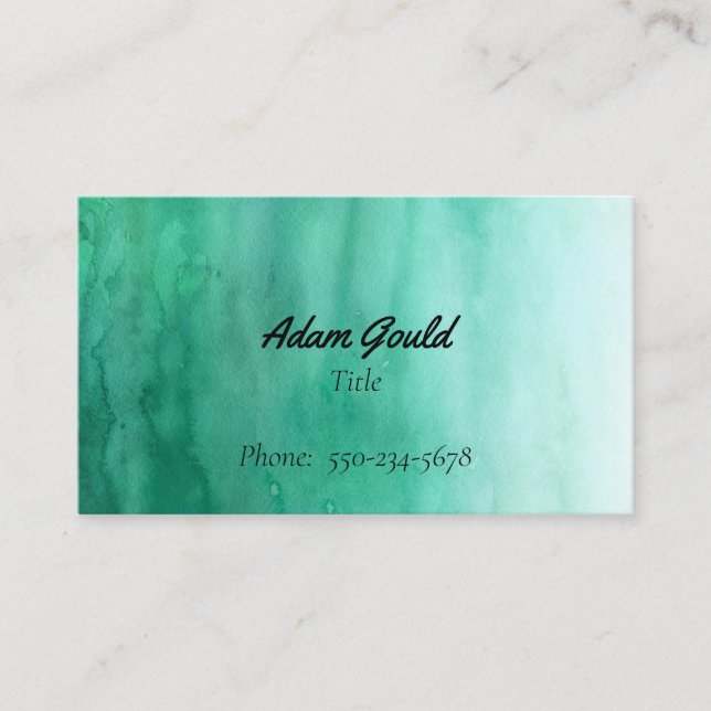 Carte de visite Turquoise Turquoise bleu dégradé (Devant)